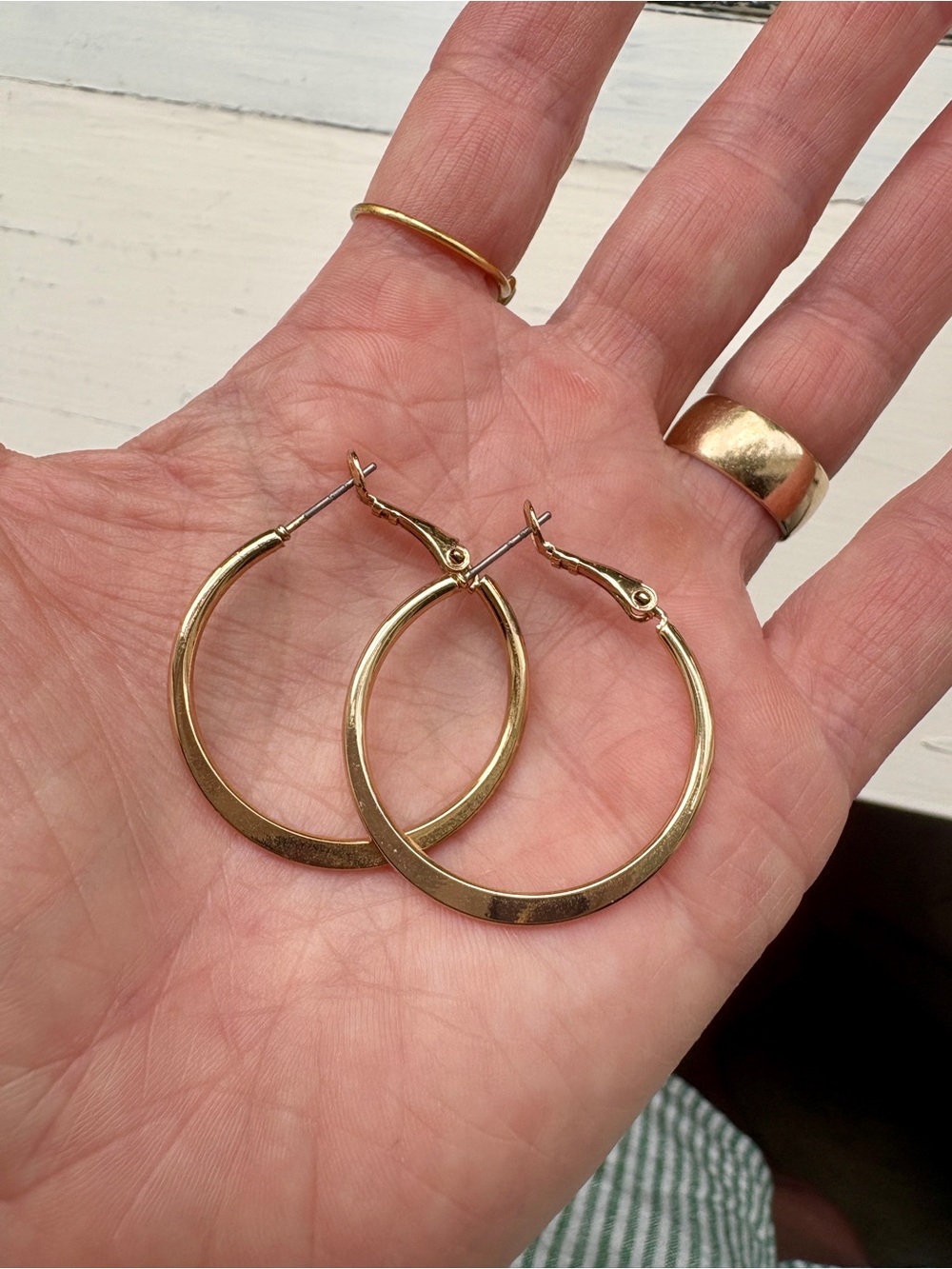 NWOT Gold Plated Hoop Earrings for Women